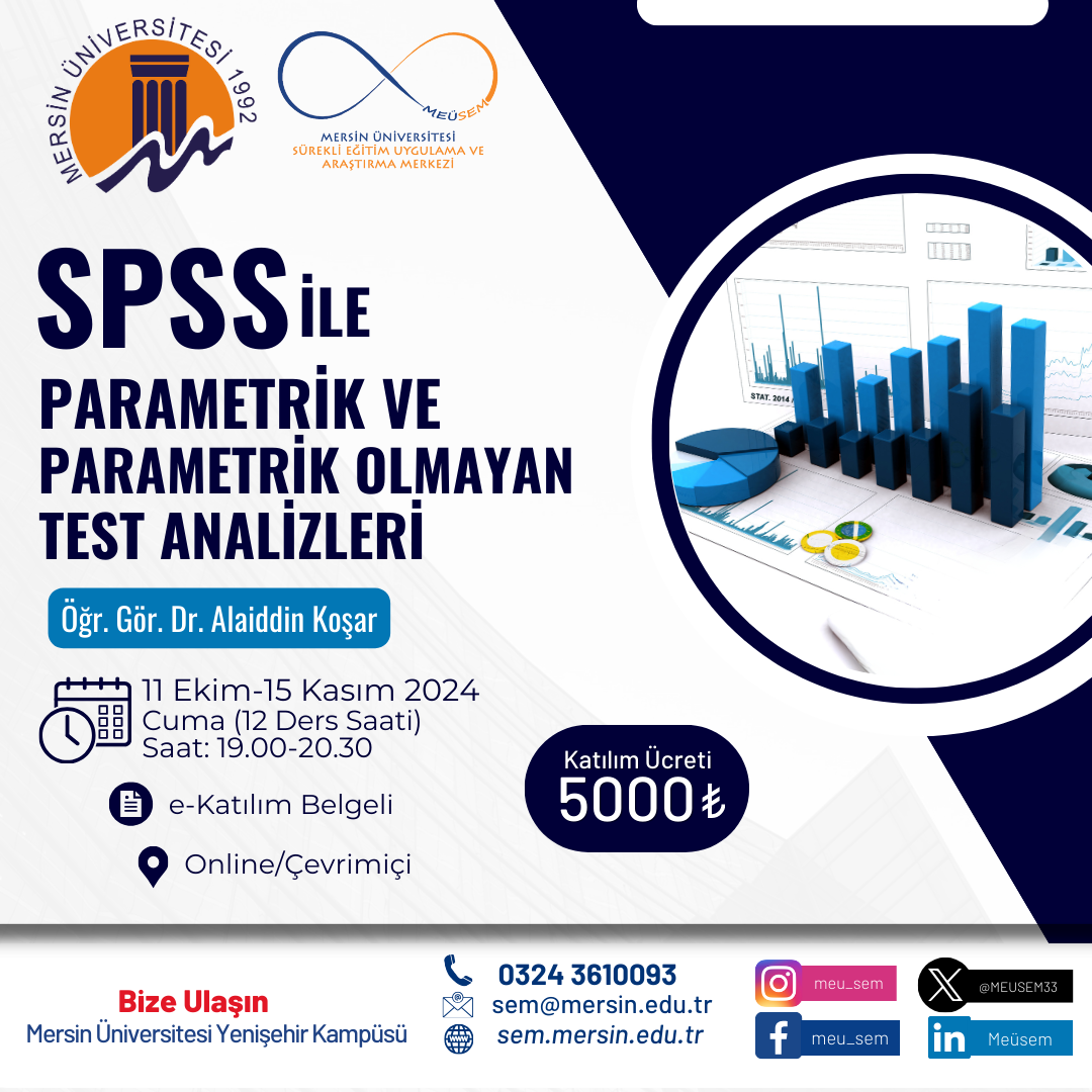 SPSS İle Parametrik ve Parametrik Olmayan Test Analizleri