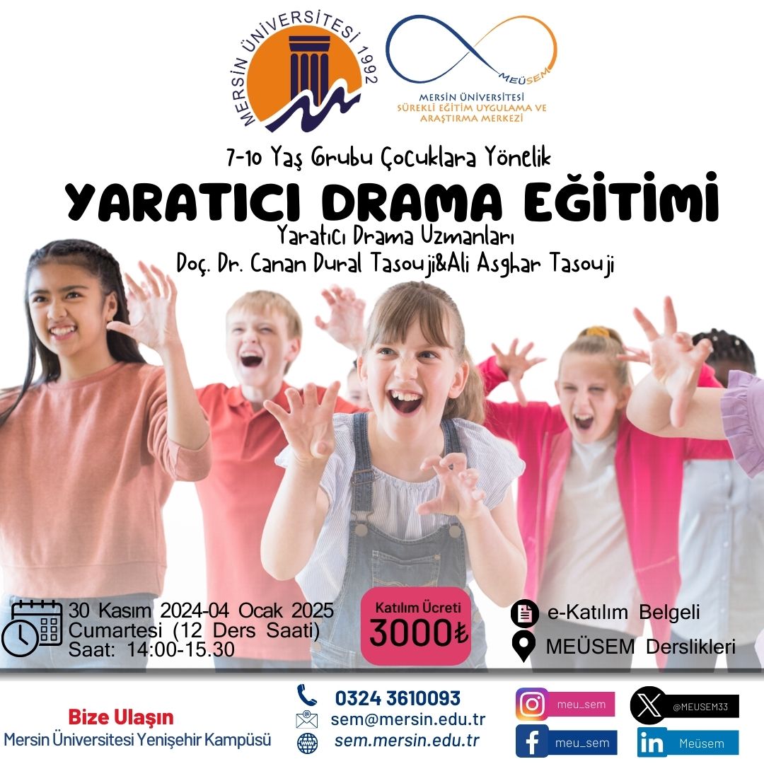 7-10 Yaş Grubu Çocuklara Yönelik Yaratıcı Drama Eğitimi