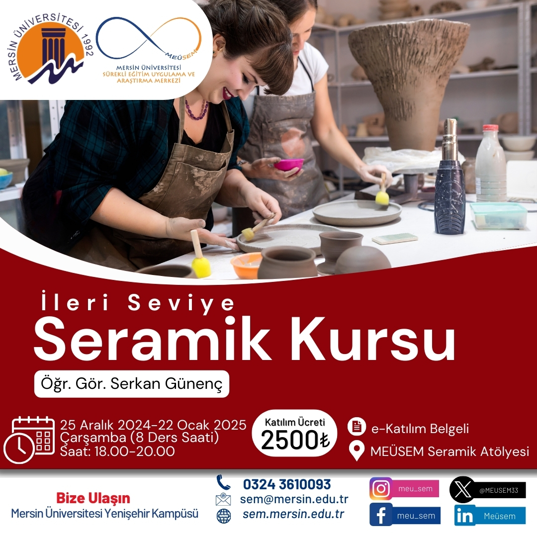 İleri Seviye Seramik Kursu