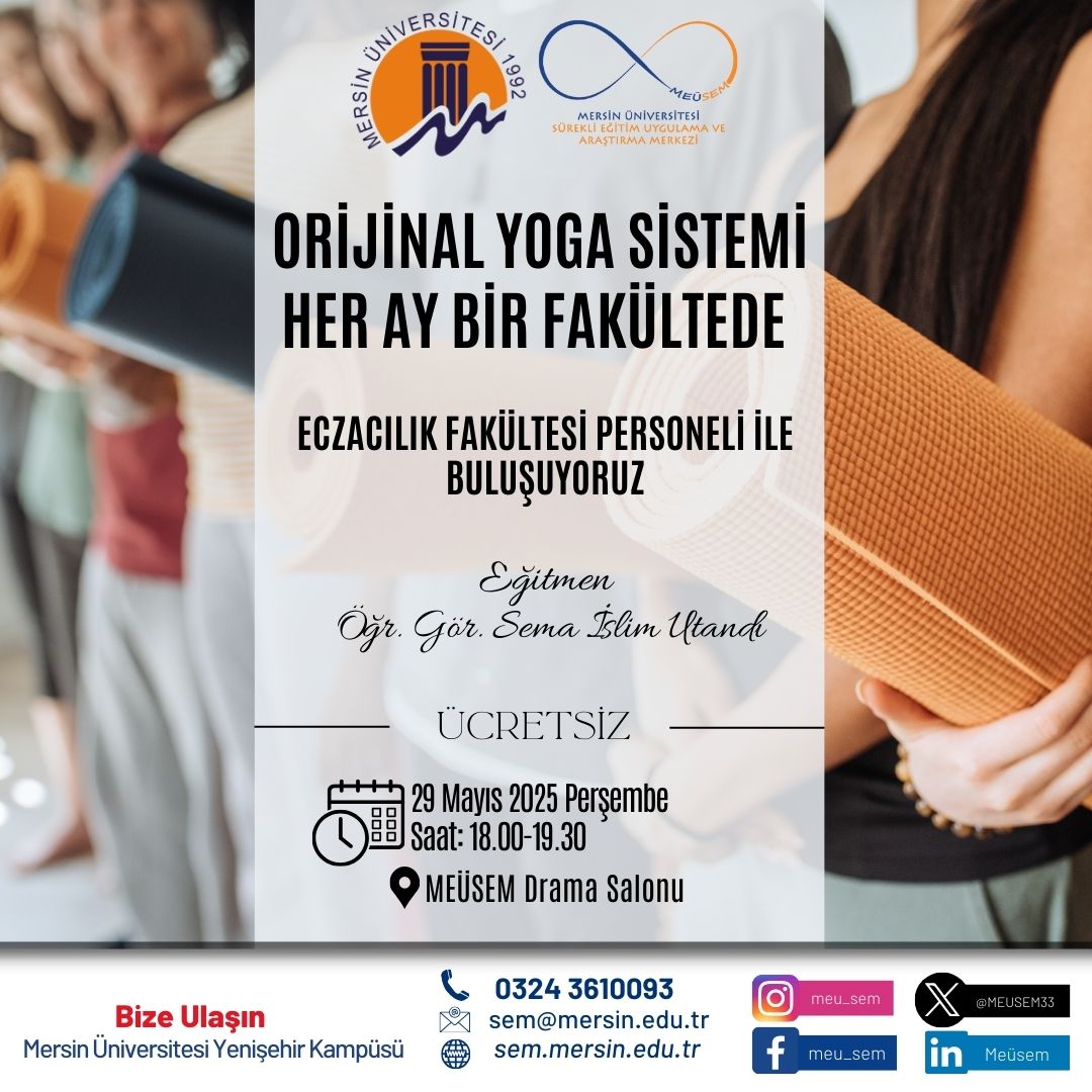 Orijinal Yoga Sistemi Her Ay Bir Fakültede Eczacılık Fakültesi