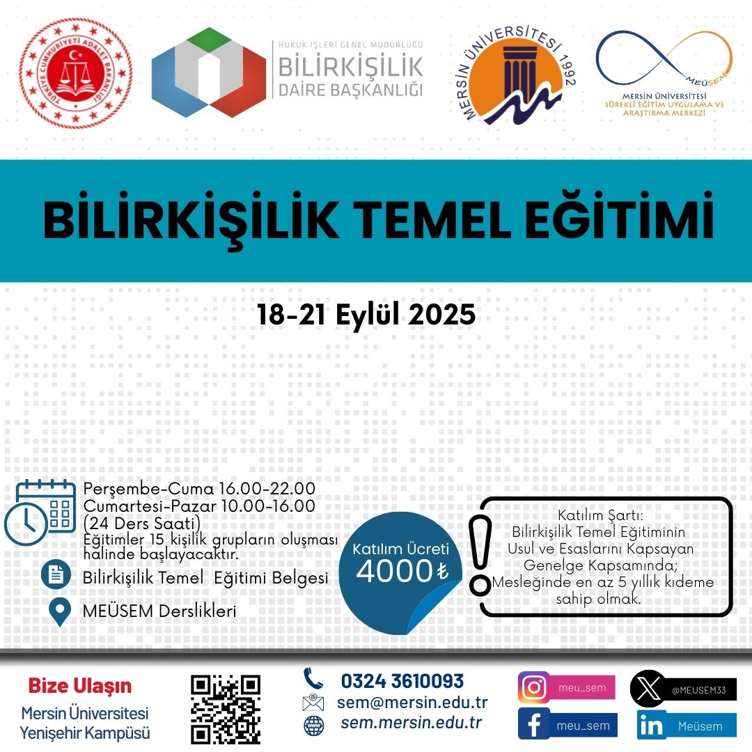 Bilirkişilik Temel Eğitimi 18-21 Eylül 2025